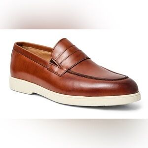 Preloved Bruno Magli Men's Ettore Cognac Leather Penny Loafers Men's Size 13